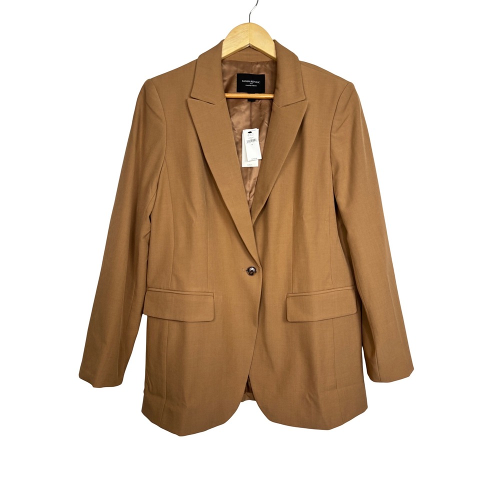 Banana Republic Sculpted Stretch Blazer 12 Afternoon Latte Professional Minimal - Picture 2 of 16